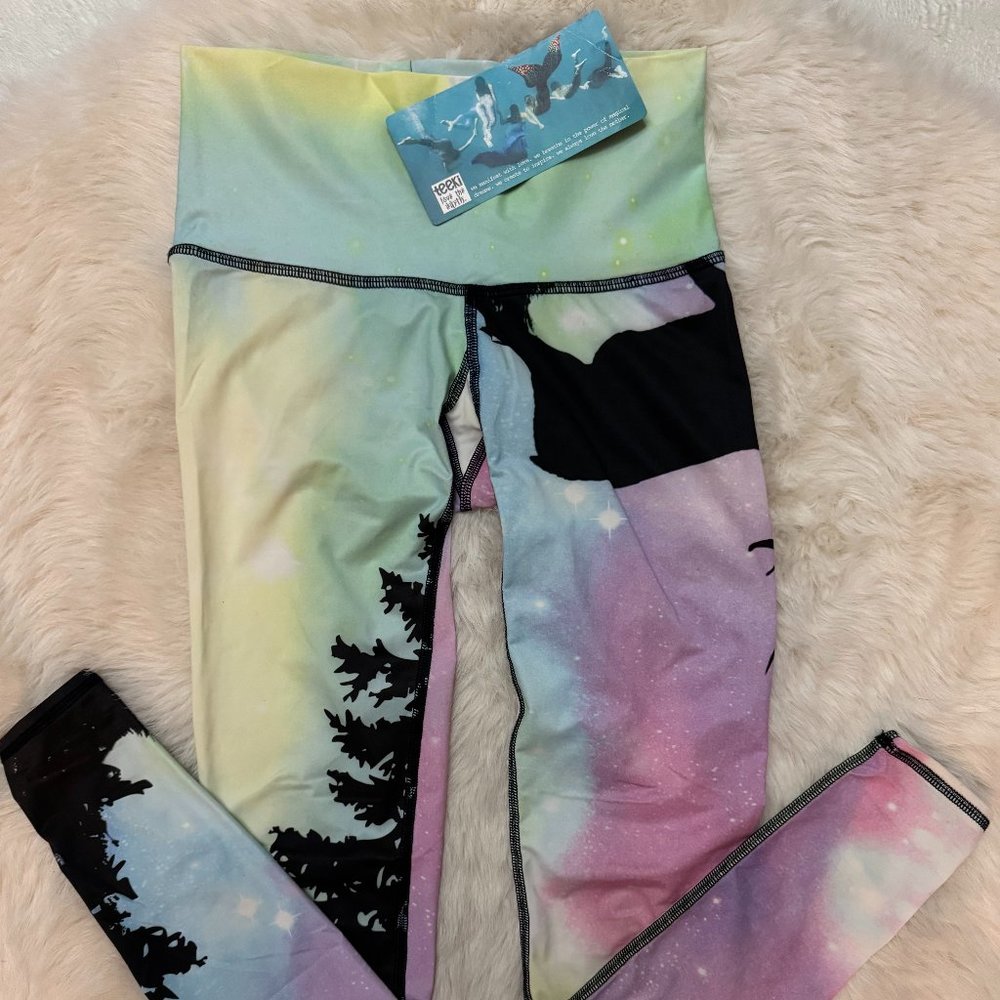 Teeki Northern Lights Leggings XS (Rainbow colored)
